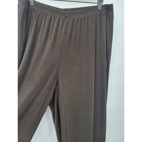 Maggie Barnes Brown Wide Leg Baggy High Rise Travel Pants 14 16 - Picture 3 of 9